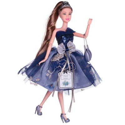 Кукла "Amelia. Вечерний раут" с диадемой в платье с двухслойной юбкой, русые волосы, 30 см