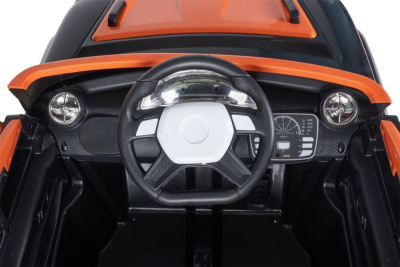 Джип электромобиль (2022) TR6628 Черно-оранжевый/Black-orange 