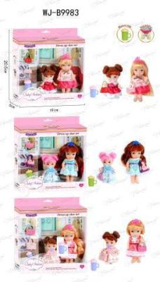 Набор игровой Baby Ardana "Дома у сестрёнок" (куколки с сумочками), 3 вида 