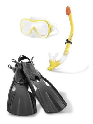 Набор для плавания Intex Wave Rider Sports Set маска,трубка,ласты от 8лет