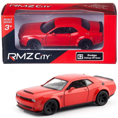Машина металлическая RMZ City 1:32 Dodge Challenger SRT Demon 2018 (цвет красный)