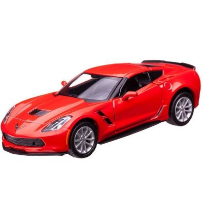 Машина металлическая RMZ City 1:32 Chevrolet Corvette Grand Sport, инерционная, красный цвет