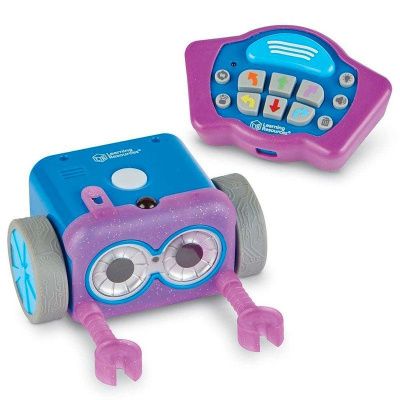 LER2955 Развивающая игрушка "Аксессуары для робота Ботли. Цветные лица с чехлом для пульта" розовый