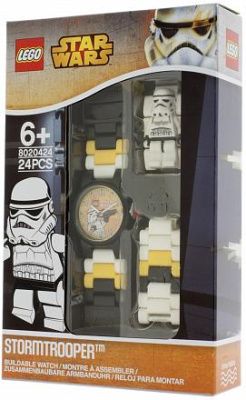 8020424 Часы наручные аналоговые LEGO Star Wars с минифигурой Stormtrooper на ремешке