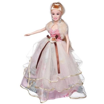 Кукла "Atinil. В гармонии с природой" в длинном платье с букетом, 28см