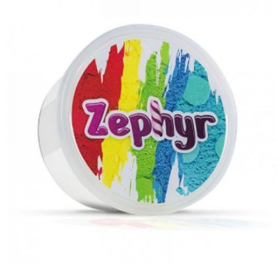 Кинетический пластилин "Zephyr"-белый (0,150 кг в банке)