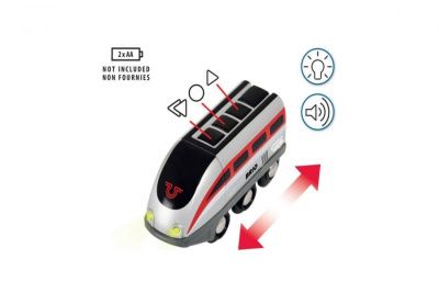BRIO Smart Tech Ж/д набор (17 элементов - фигурка человечка, 2 вагона, 3 туннеля, лестница, элементы