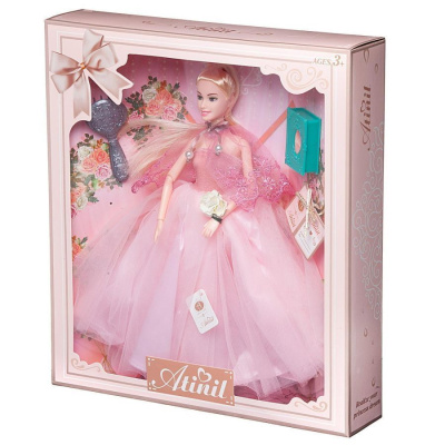 Кукла "Atinil. Мой розовый мир" в длинном платье и аксессуарами, 28см
