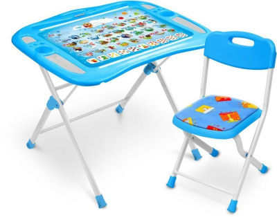 NKP1 Детский комплект (стол+стул+выдвижная подставка для книг)  NKP1/1 с азбукой