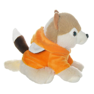 Мягкая игрушка Модные питомцы. Собачка в оранжевом костюме Лисички, 18см