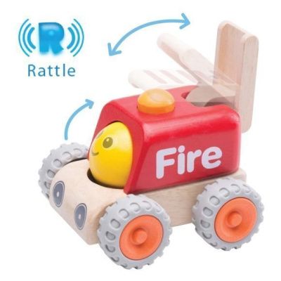WW-4079 Деревянная игрушка "Пожарная машина с улыбкой, Miniworld"