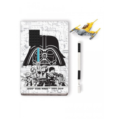 52528 Канцелярский набор с конструктором: Книга для записей с ручкой и минифигурой Naboo Starfighter