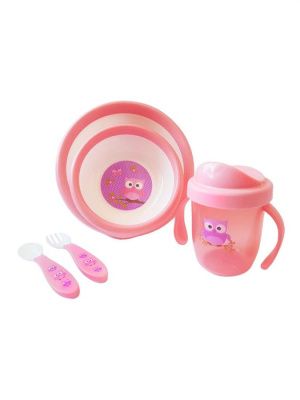 Набор детской посуды (розовый) NEW