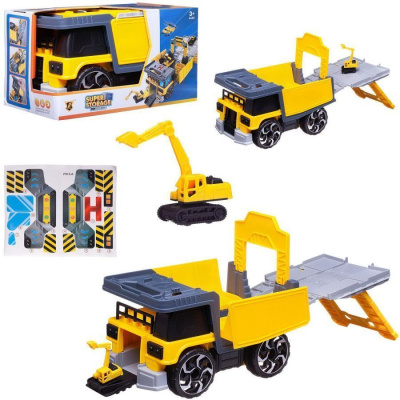 Набор игровой Самосвал-трансформер грузовой с машинками, в коробке 23,9х16х15см
