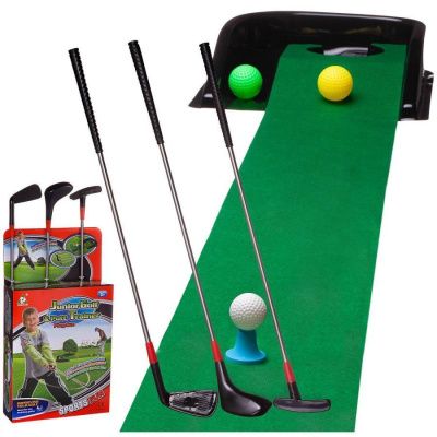 Набор игровой "Гольф" (3 клюшки для гольфа, 3 шарика, 1 коврик, 1 подставка с лункой), 27x60x8см