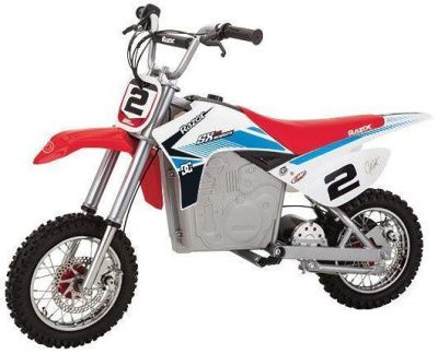 ЭлектроМотоцикл Razor SX500 - Бело-сине-красный