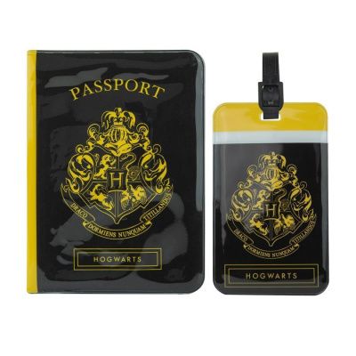 Дорожный набор Гарри Поттер Хогвартс (обложка для паспорта, бирка для чемодана)