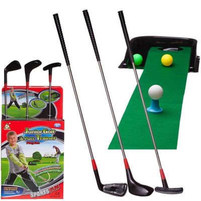Набор игровой "Гольф" (3 клюшки для гольфа, 3 шарика, 1 коврик, 1 подставка с лункой), 27x60x8см