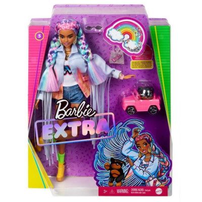 Barbie Экстра - Кукла с радужными косичками
