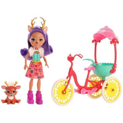 Enchantimals Кукла с питомцем и транспортным средством Велосипедисты