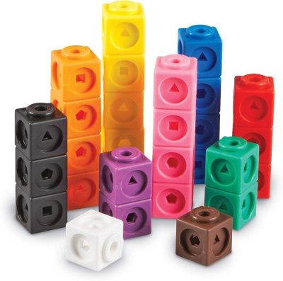 LER4285 "Соединяющиеся кубики. Математические связи"  (100 элементов)
