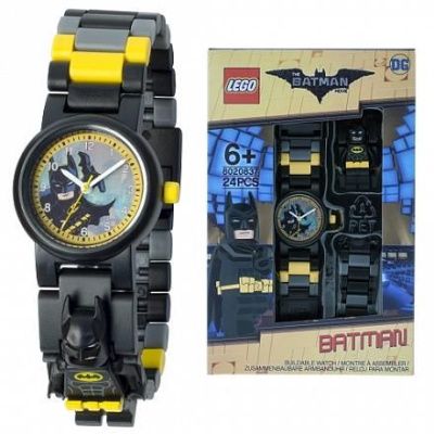 8020837 Часы наручные аналоговые LEGO Batman Movie (Лего Фильм: Бэтмен) с минифигурой Batman на реме