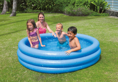 Бассейн надувной детский INTEX "Crystal Blue Pool" 168х41см (от 3-х лет)