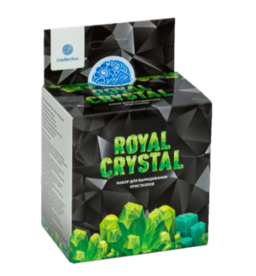 Научно-познавательный набор для выращивания кристаллов "Royal Crystal", зеленый.