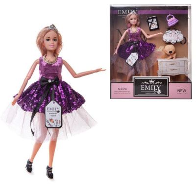 Кукла "Emily. Сиреневая серия" с сумочкой и аксессуарами, 30 см