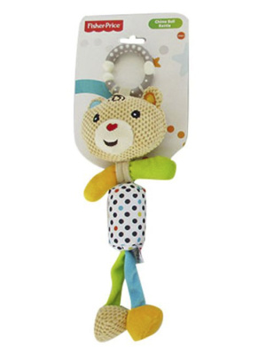 2010735 погремушка с колокольчиком Fisher Price "Медвежонок", плюшевая игрушка для детей