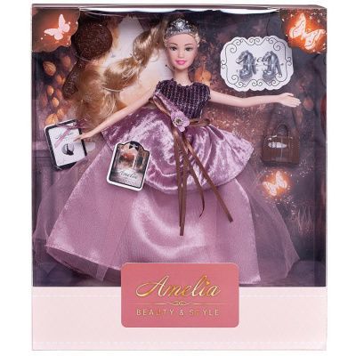 Кукла "Amelia. Королевский прием" с диадемой, в длинном платье, светлые волосы, 30 см