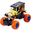 Wincars Ретромодель с большими колёсами инерционная металлическая 13 см, оранжевый