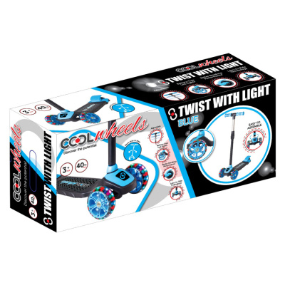 FR58055 Самокат детский Cool Wheels трехколесный со светящимися колесами, модель "Twist with light",