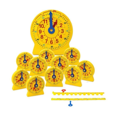 92905 Развивающая игрушка "Учимся определять время. Часовой пазл", большой набор  (11 элементов)