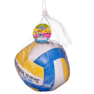 Мяч волейбольный PU 23 см, сине-бело-желтый