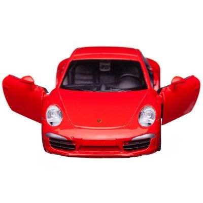 Машина металлическая RMZ City 1:32 Porsche 911 Carrea S, инерционная, красный цвет