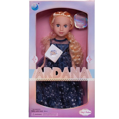 Кукла "Ardana Baby" 45 см в синем со звездами длинном платье, в коробке