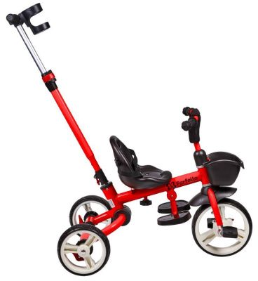 Детский трехколесный велосипед с родительской ручкой (2022) Farfello S-1601 Красный 