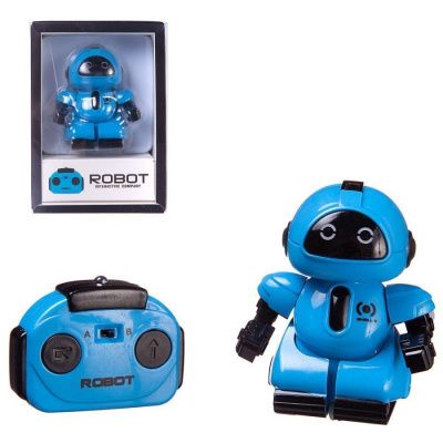Робот-мини с пультом на ИК-управлении, со световыми эффектами, синий