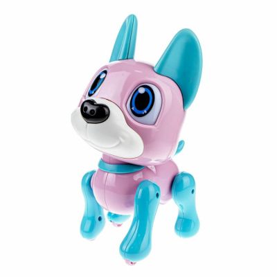 1TOY RoboPets интерактивная игрушка робо-щенок Чихуахуа розово-голубой, свет, звук 