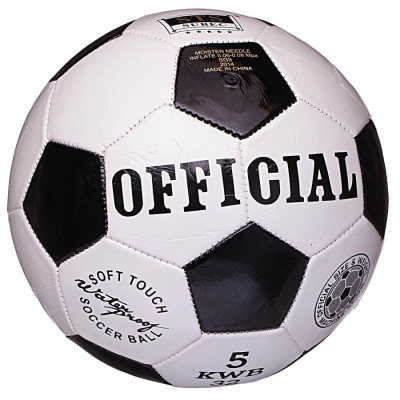 Мяч футбольный 23 см, черно-белый