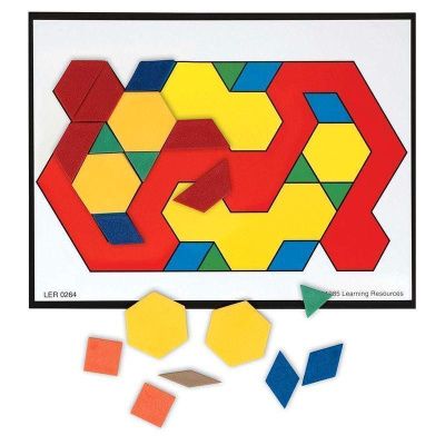 LER0335 Мозаика "Геометрические блоки" с карточками (142 элемента)