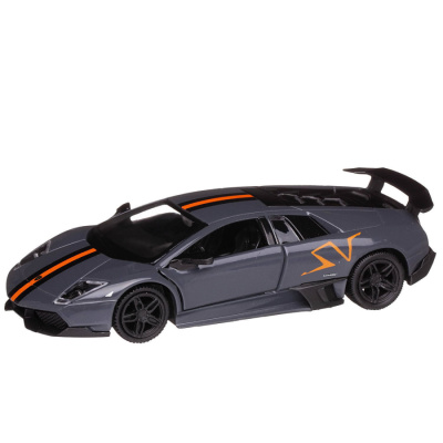 Машина металлическая RMZ City 1:32 Lamborghini LP670-4 Murcielago, инерционная, серый цвет, полоса 