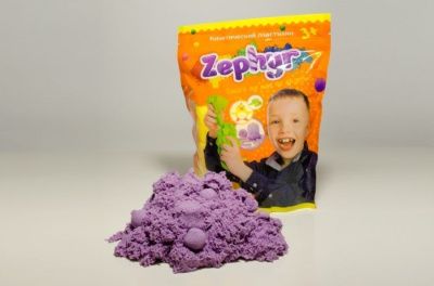 Кинетический пластилин "Zephyr"-фиолетовый (0,3 кг/дой-пак)
