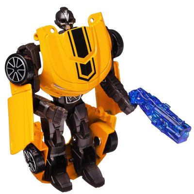 Робот-трансформер "Авторобот" 1:43, желтый с черной полосой, в коробке