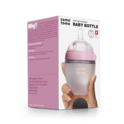 Бутылочка для кормления COMOTOMO, цвет розовый (150 мл) Comotomo Natural Feel Baby Bottle