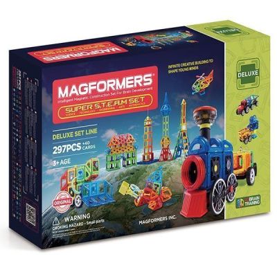 Магнитный конструктор MAGFORMERS 710009 Super Steam Set 297