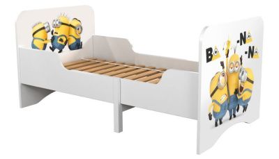 Кровать детская раздвижная Polini kids Fun 3200 (Миньоны, желтый, арт.0001959.65)
