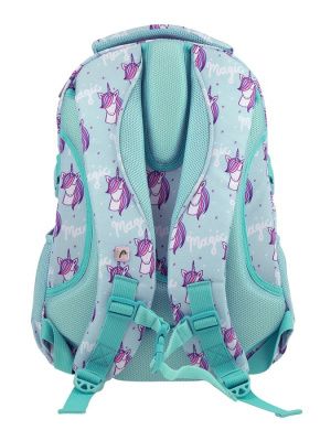 502020030 рюкзак HEAD, модель Unicorn, размеры 39х28х12см, цвет: бирюзовый/зеленый/розовый