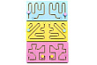 Лабиринт. Полушарные доски Голубая, розовая, желтая (набор 3 шт.)